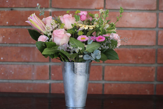 Rose Tin Vase